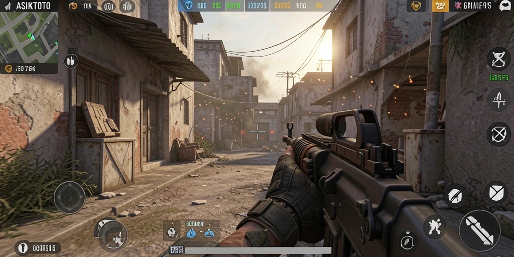 Gameplay seru ASIKTOTO di arena pertempuran FPS.