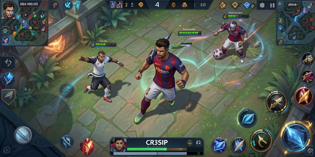 Tampilan gameplay seru di arena MOBA CR7SIP.