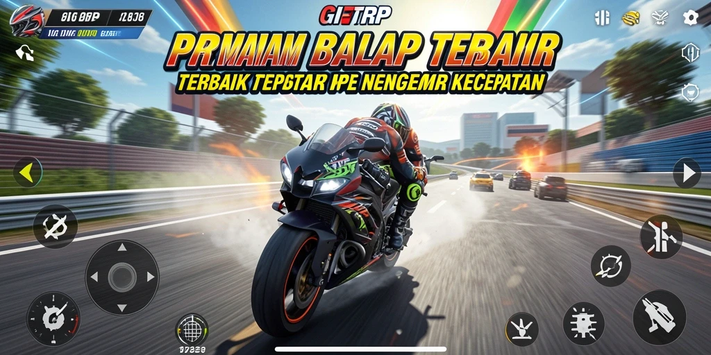 Gameplay menegangkan dalam balapan motor yang mengesankan.