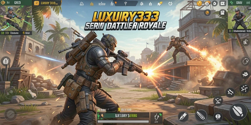 Tangkapan layar gameplay seru di dunia LUXURY333 Battle Royale.