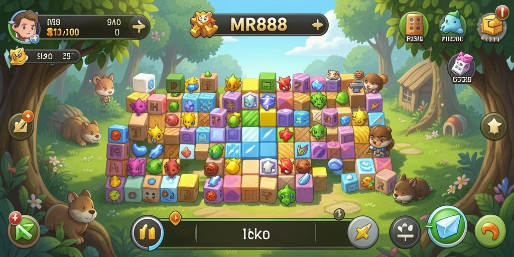 Tangkapan layar gameplay MR888 yang penuh tantangan Puzzle.