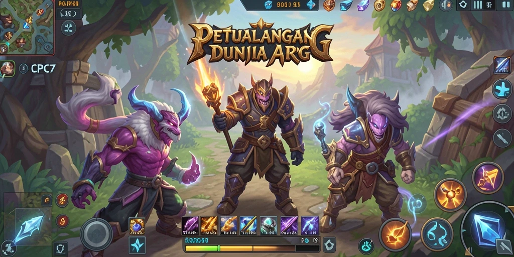 Screenshot gameplay yang menunjukkan pertempuran epik dalam <strong>PCPC7</strong>.