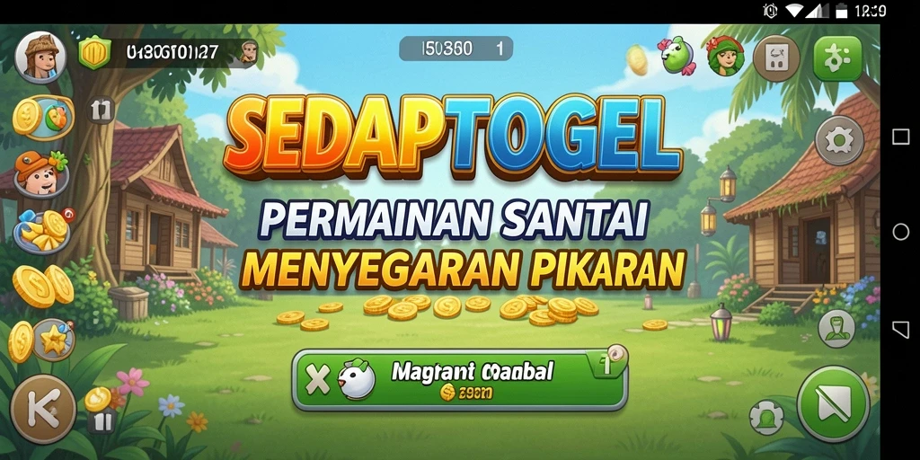 Screenshot utama SEDAPTOGEL yang menunjukkan gameplay santai dan menyenangkan.